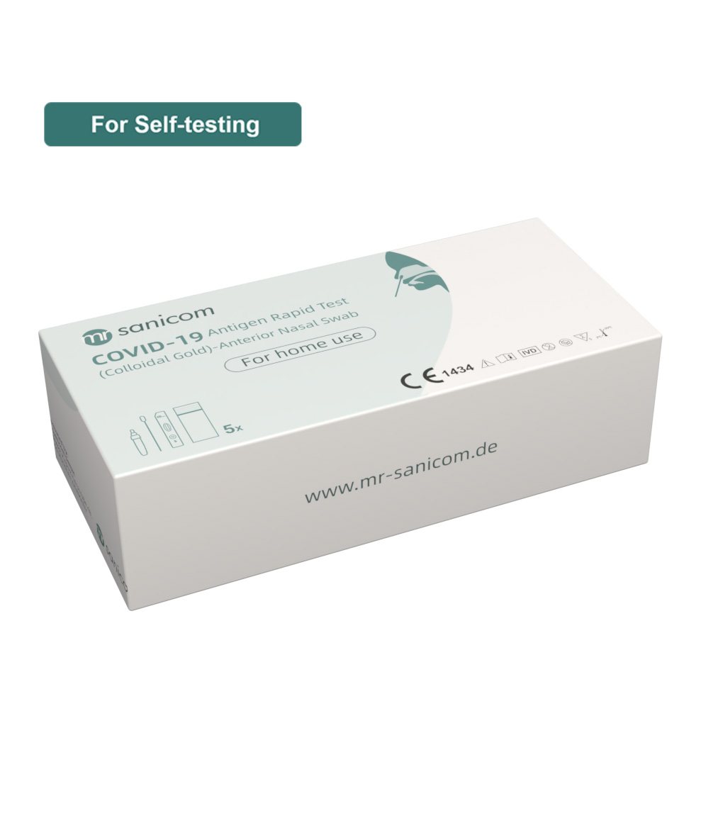 MR SaniCom COVID-19 Antigen Rapid Test (Colloidal Gold)-Anterior Nasal Swab 